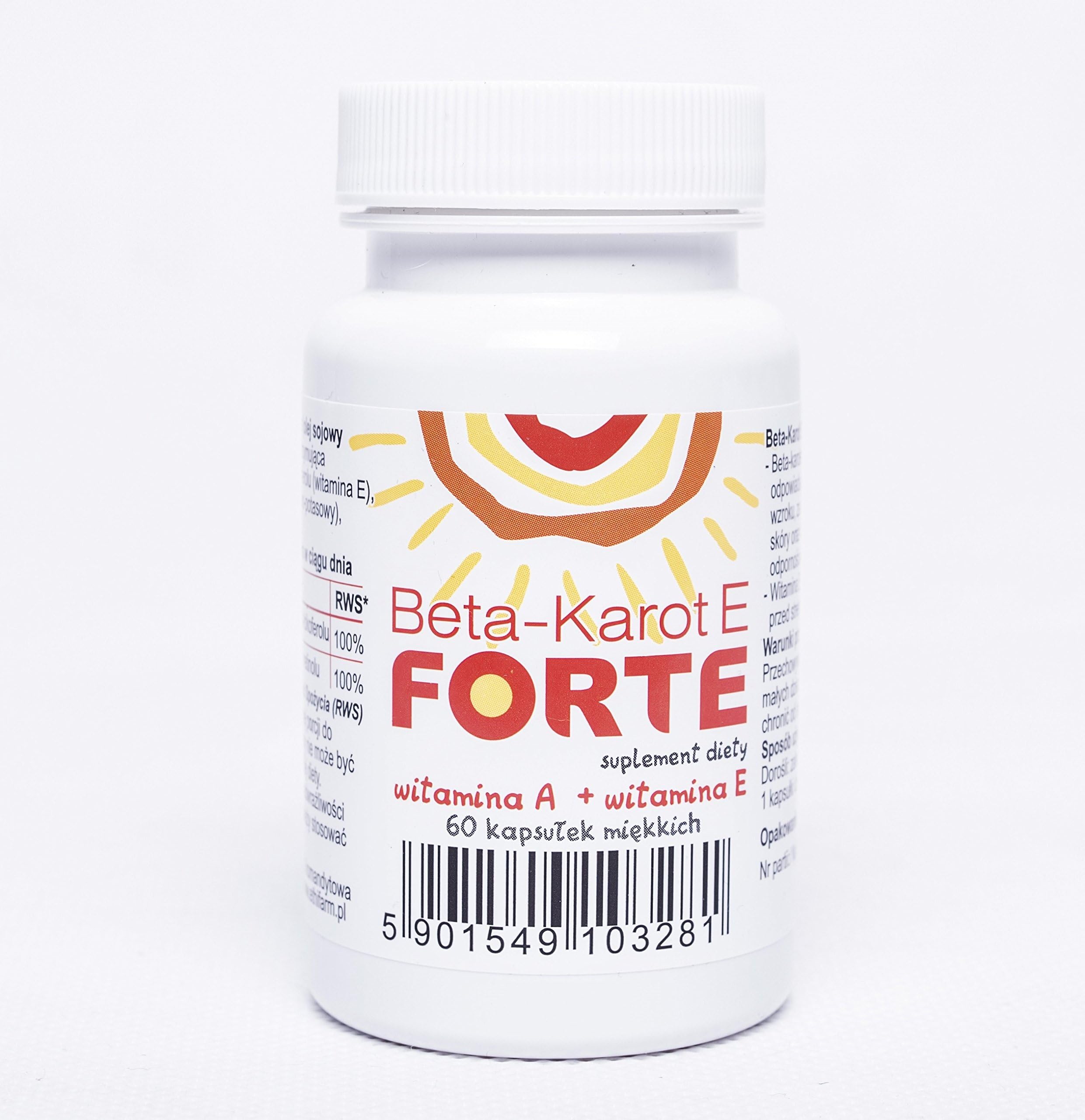Beta carotene- vit. A + vit. E- 60 caps