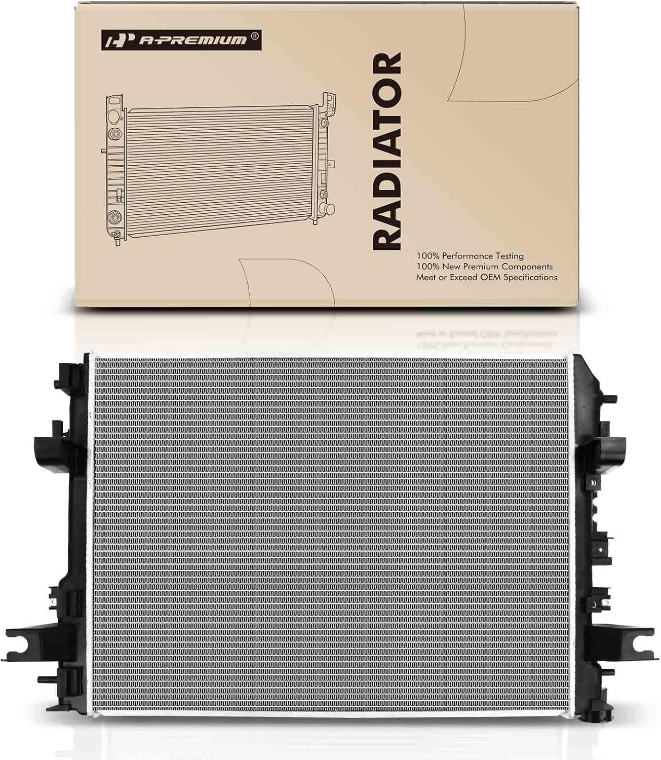 A-Premium Engine Coolant Radiator Assembly Compatible with Dodge Ram 1500, Ram 2500 2009-2010 & Ram 1500 2011-2018, 1500 Classic 2019-2022, 2500/3500 2011-2013, 3.7L 4.7L 5.7L, Replace# 55056858AB