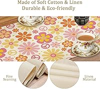 Vista 129 de Camino de mesa de mediados de siglo, moderno patrón atómico absctract geométrico retro de los años 1950 y 1960 S para decoración de mesa del hogar