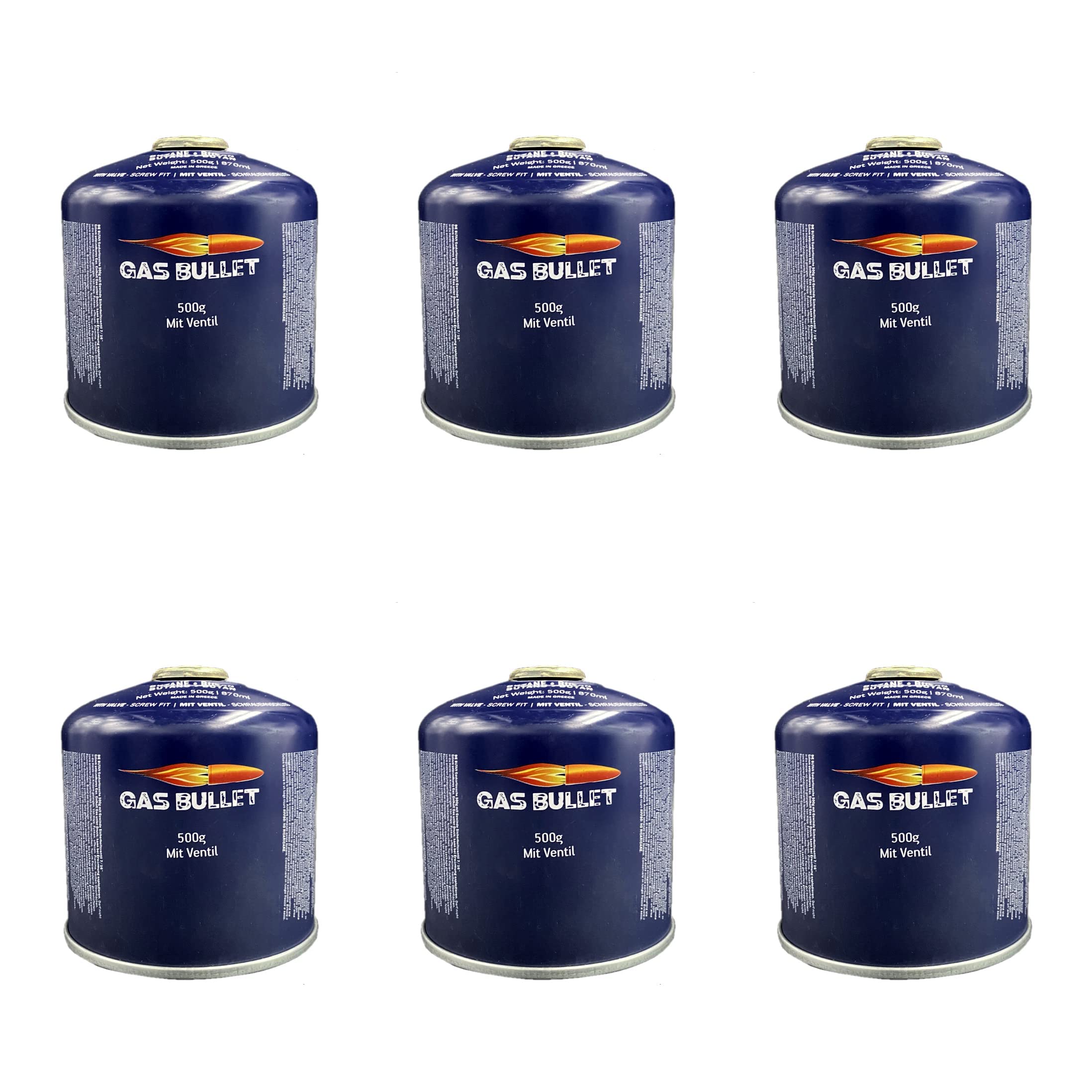 4 X Schraubkartusche Gaskartusche Butangas 500g