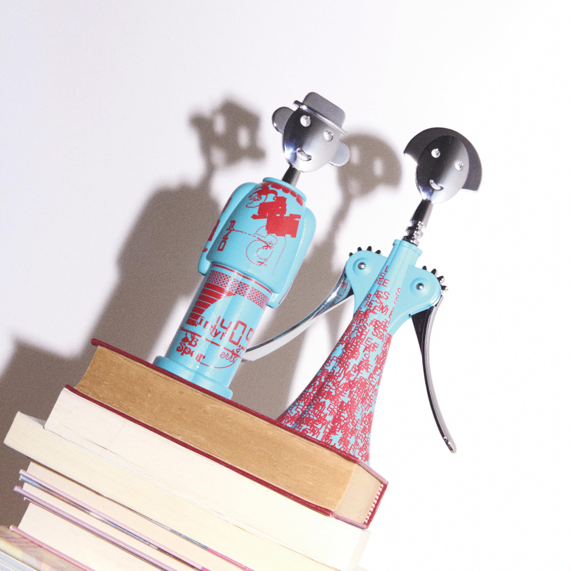 Alessi Anna G. Liquid AM01A 6 Cavatappi di Design, in AlkiPaper e Zama Cromata, Fosforescente, Multicolore