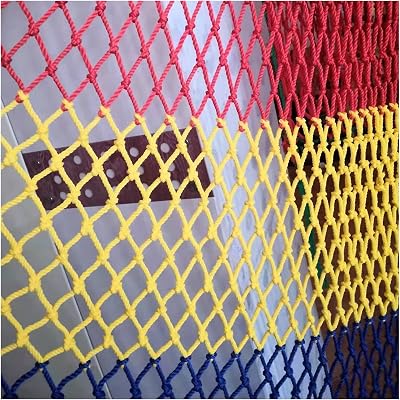 HAPPLiGNLY Safety Net for Kids, Playground Fence Net Wall Decor Net Color Polyester Rope Net Large Play Indoor Heavy Duty Nets Garden Netting Rope Netting (Size : 1 * 5m(3 * 16ft))
