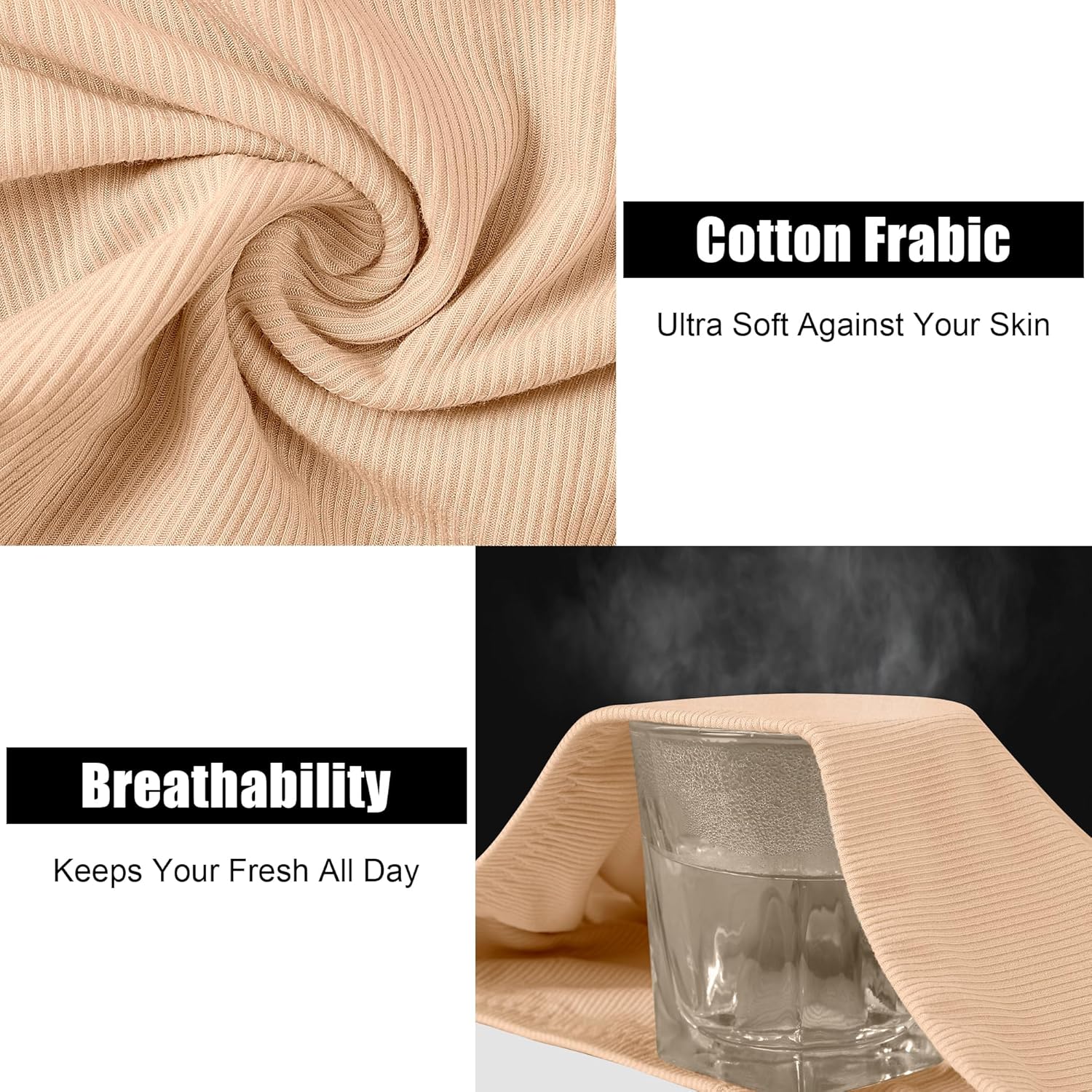 Womens Underwear Full Coverage Panties for Ladies Soft Breathable Cotton Briefs High Waisted Hipster - Image 5