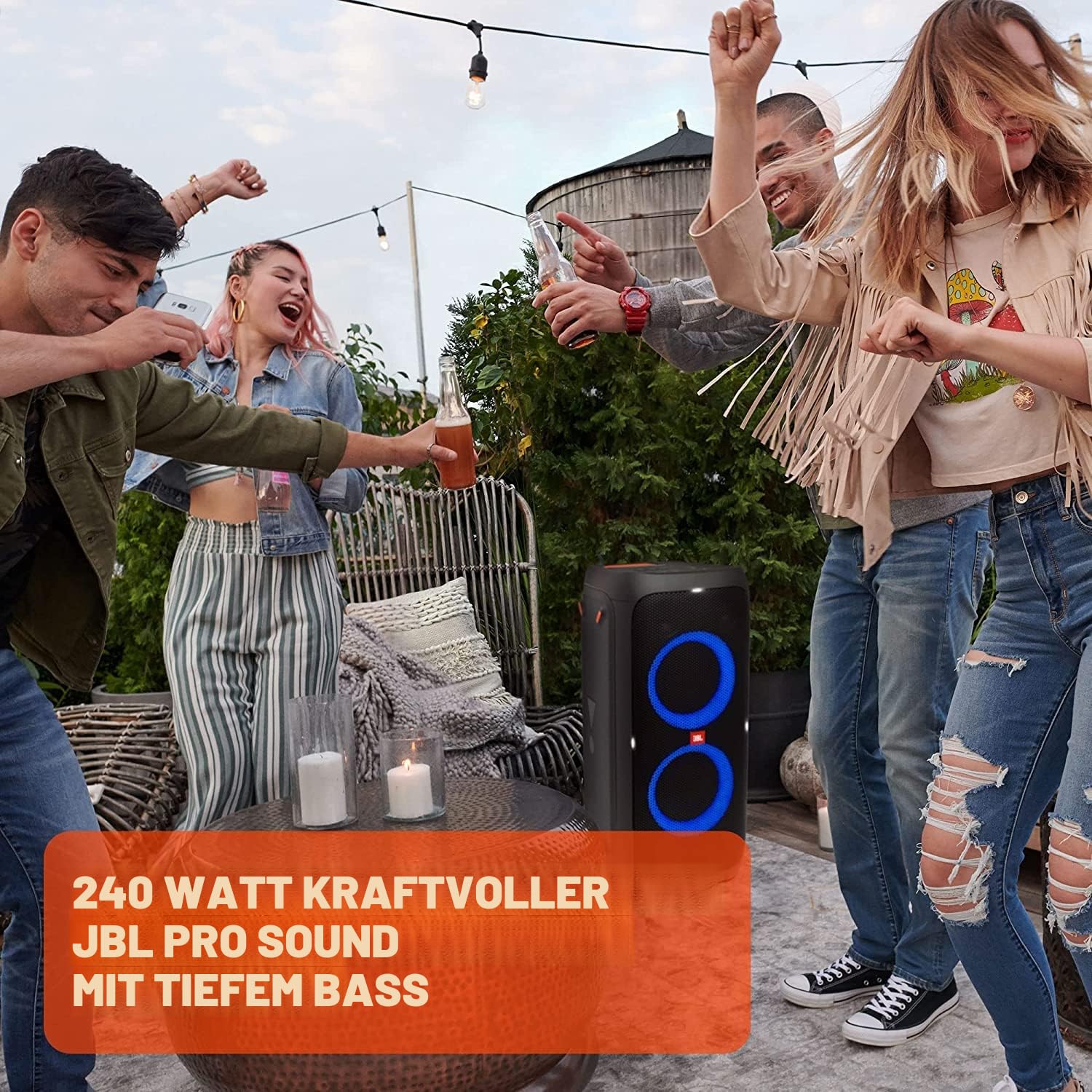 JBL Partybox 310 Bluetooth-Lautsprecher mit Lichteffekt