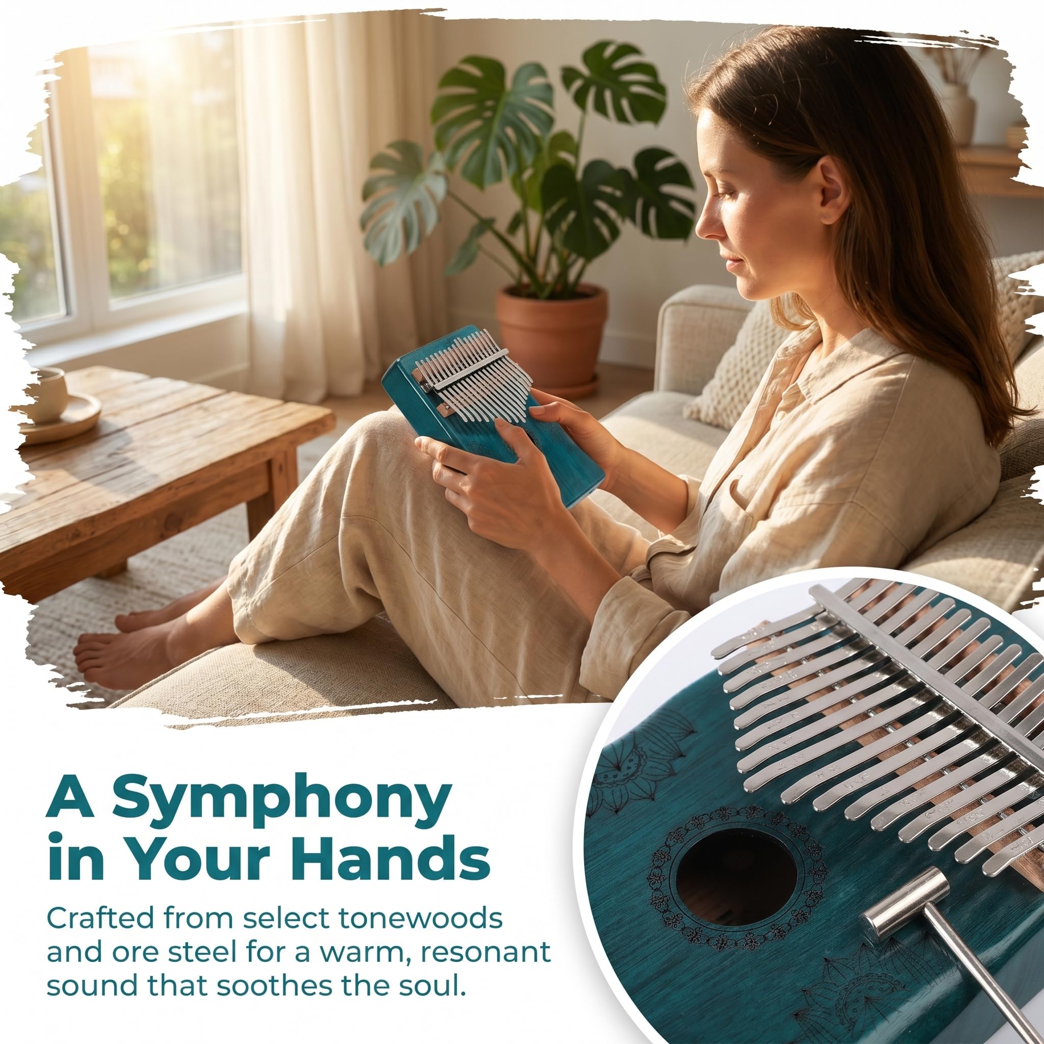Kalimba - Piano de pulgar de 17 teclas, piano de dedo portátil Mbira, regalos para niños y adultos, instrumento musical, pianos de pulgar, 17 teclas (verde kalimba)