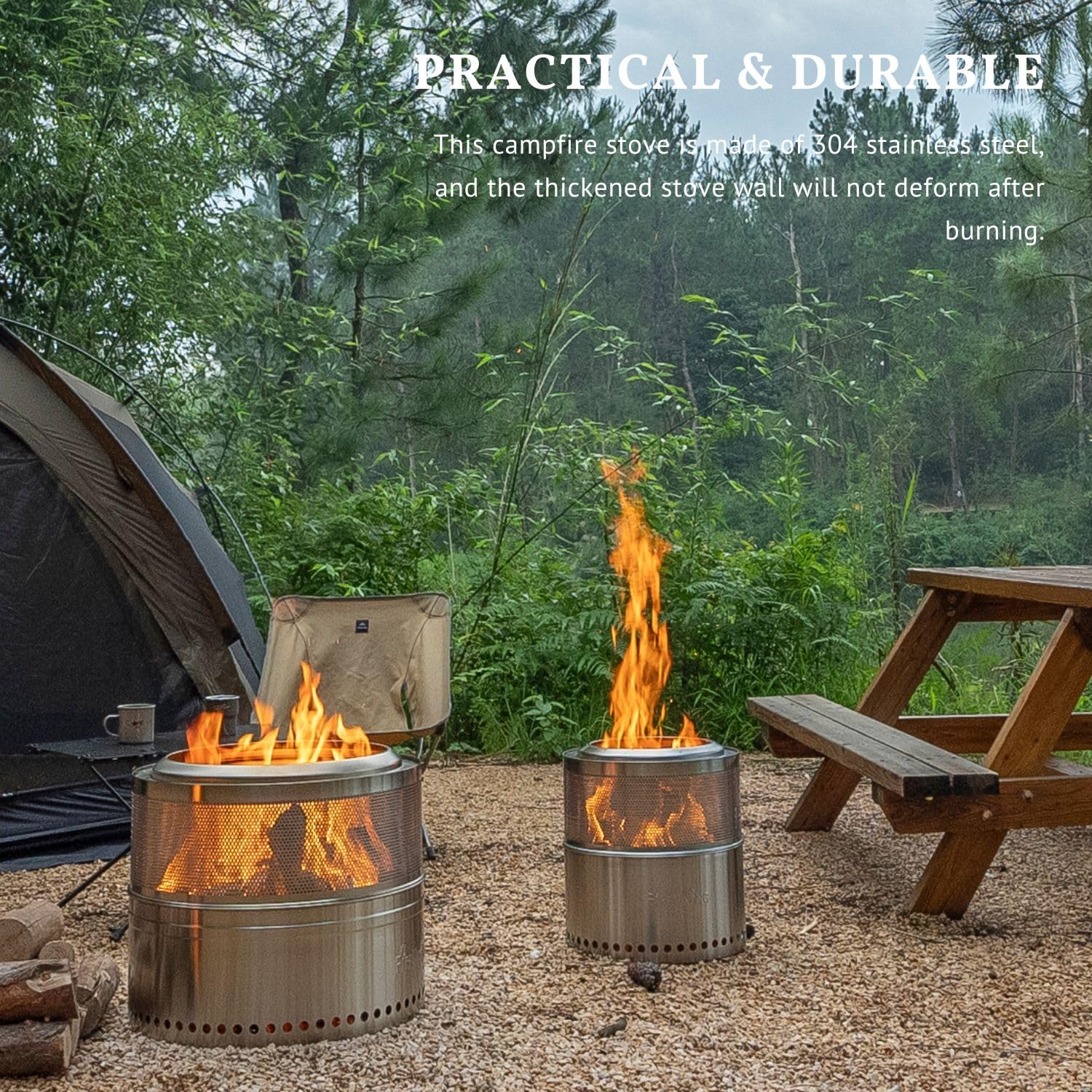 Smokeless Fire Solo Stove Bonfire Charcoal Outdoor Fire Pits Wood