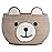 CherryNow Baby Basket for Nursery, Bear Gift Baskets for Kids, Baby Shower Basket with Handles, Small Cute Animal Baskets, Light Brown, 15.7 D x 10.5 H