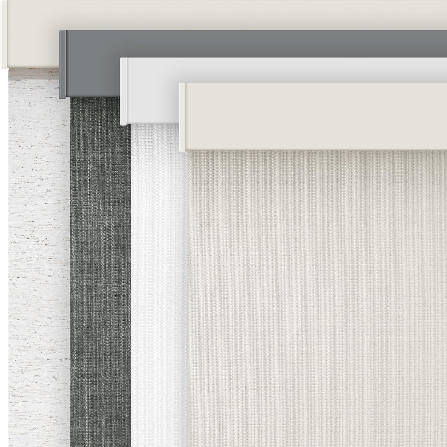 AOSKY Linen Roller Blinds Shades for Indoor Windows Pull Down Cordless Blackout Black Out Window Shade 36 Inch Blinds for Home Beige Beige 36"W x 72"H