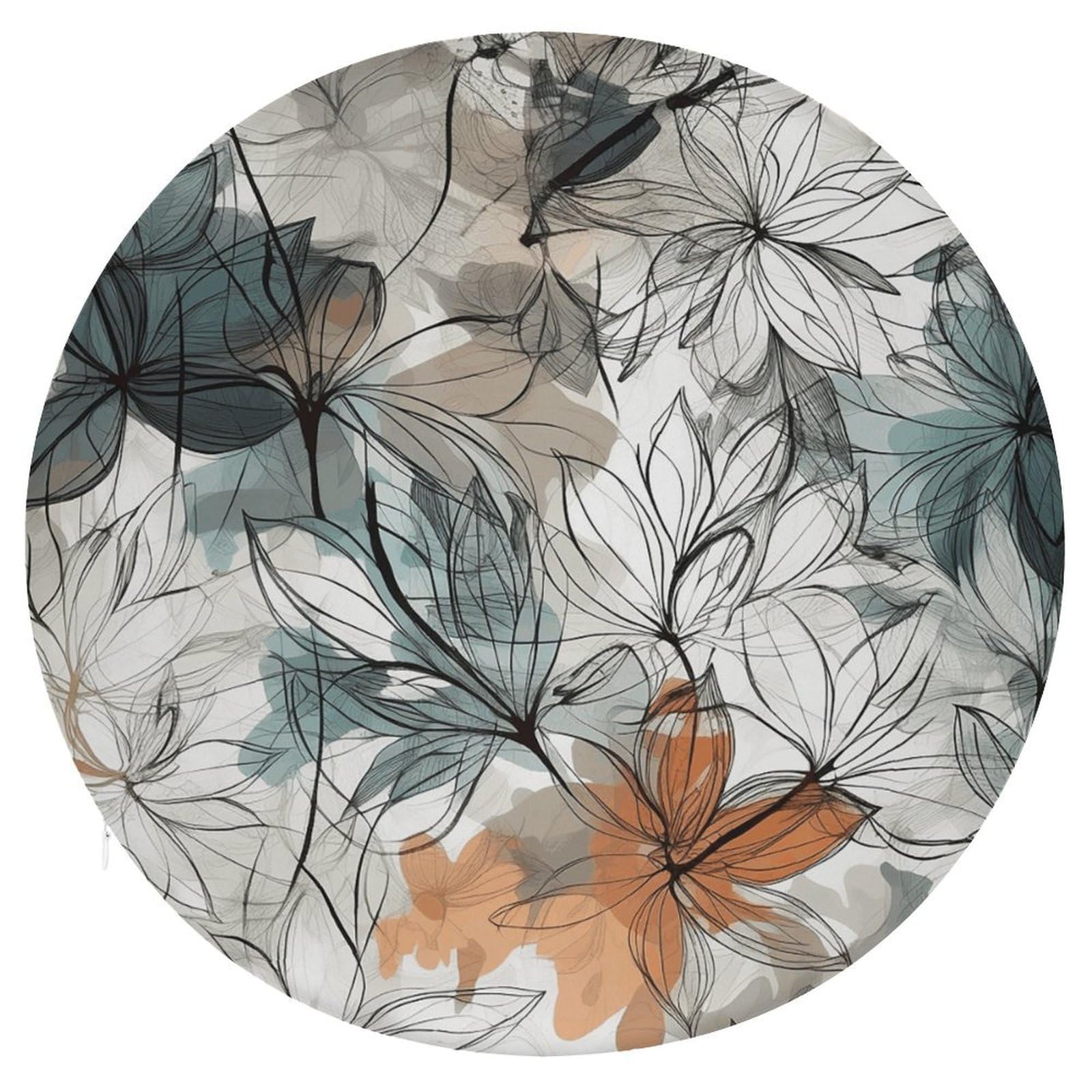 Adfgyerh Style Simple Drawing Of Flowers Cushion Memory Foam Pillow Core，Seat Cushion Detachable Design，Chair Cushions Suitable For All Seasons, And Can Be Used In Offices, Dining Rooms, Homes, And Other Settings.