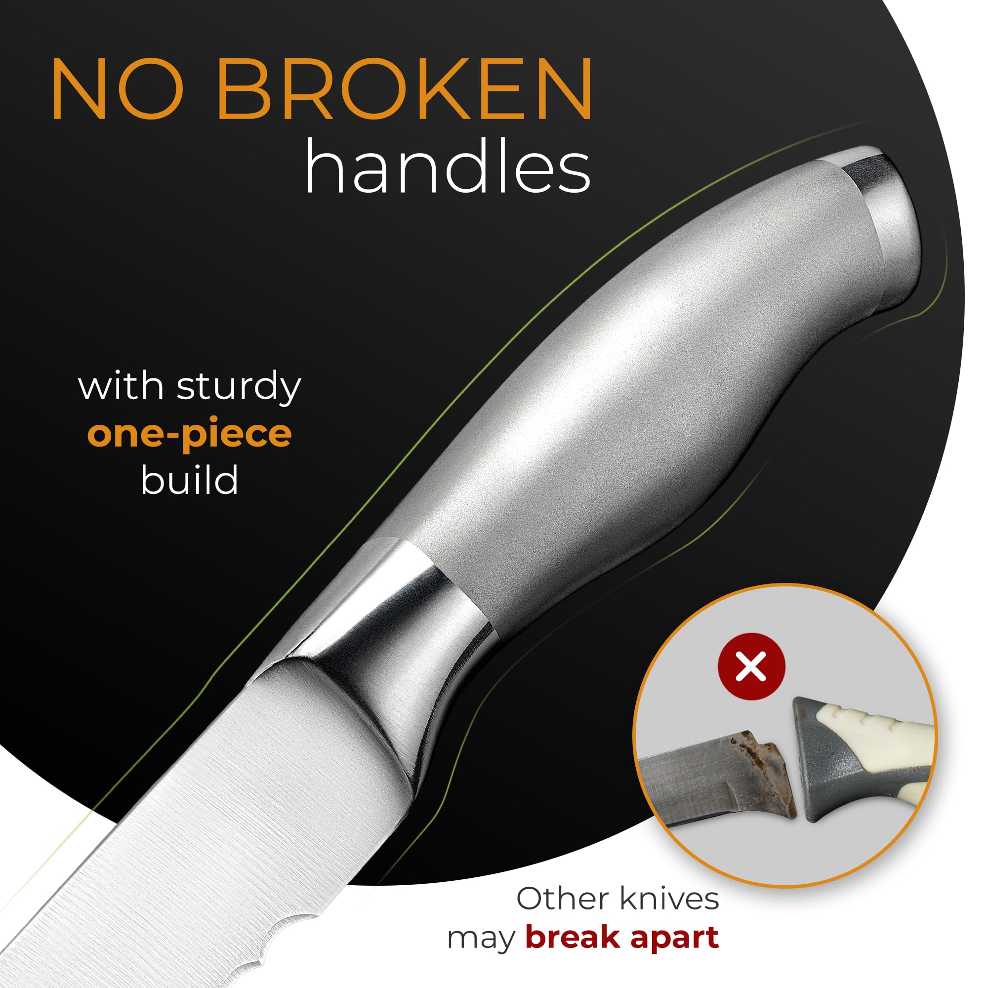 Orblue Serrated Bread Knife - Razor Sharp Slicing -4