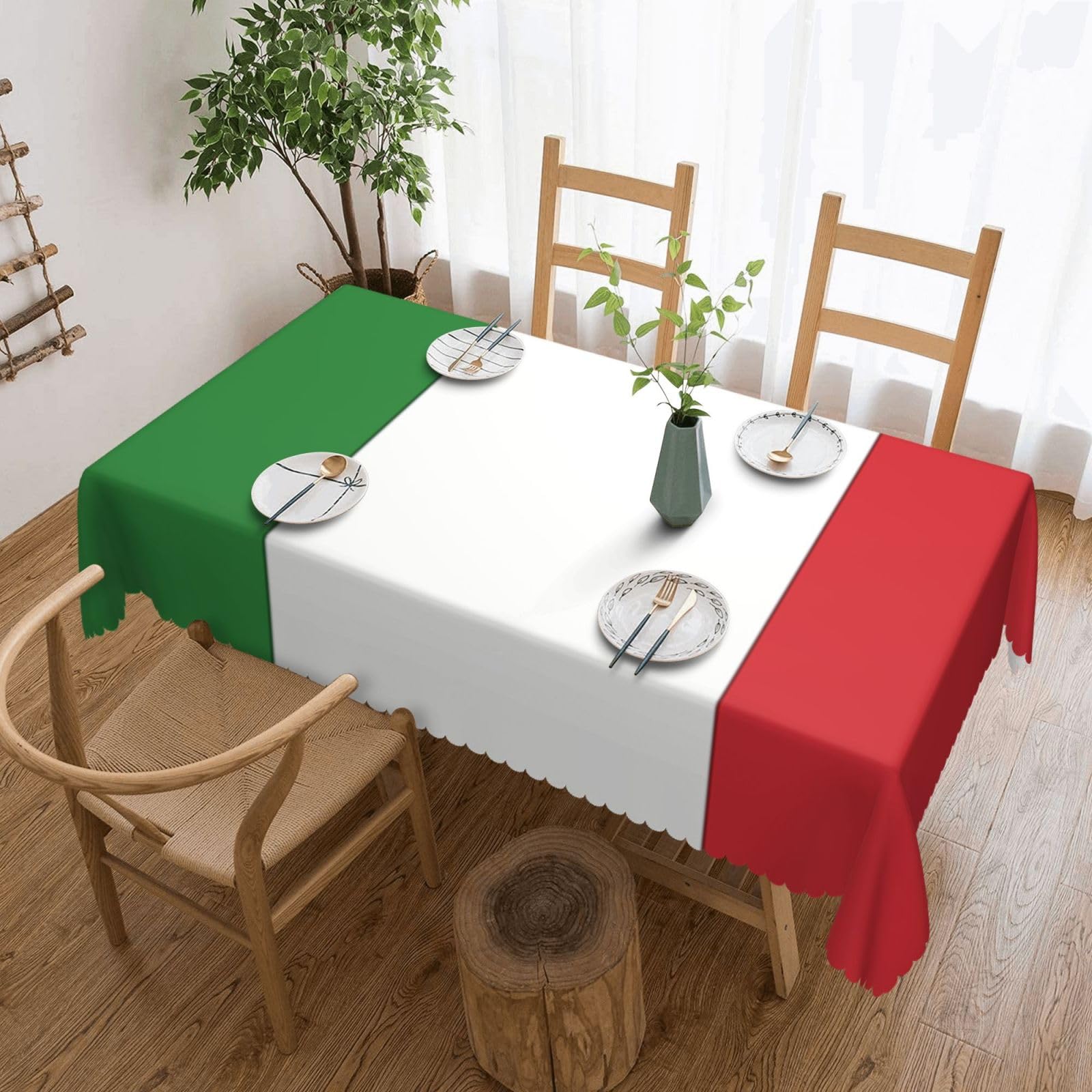 SMAZDFXX Italy Flag Italian Italia Flag 54 x 72in Table Cloth,Polyester Rectangle Tablecloth for Kitchen Dining Camping Decorative and Buffet Parties Table Cover