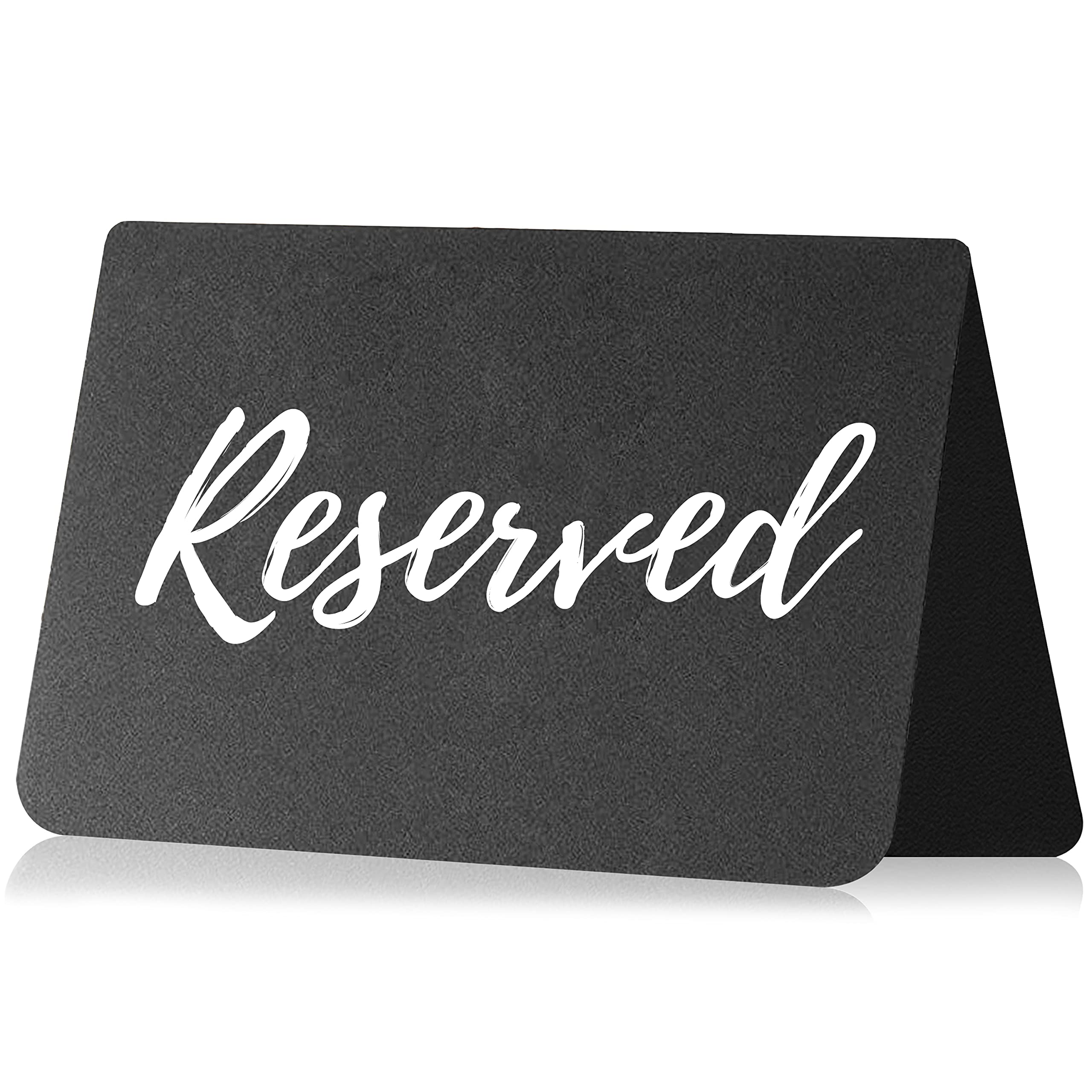 5 Pack Reusable Reserved Signs for Tables 10x7cm Mini Chalkboard