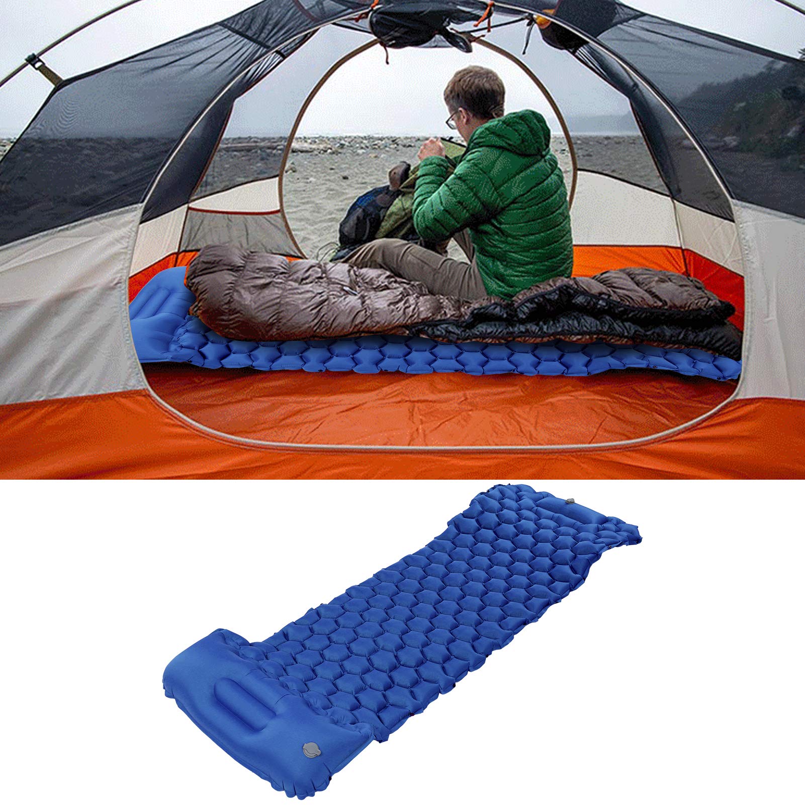 Isomatte fr Camping, selbstaufblasende Isomatte, Camping, ultraleichte Isomatte  fr Camping, Rucksackreisen, Wandern, leichte, kompakte  Camping-Luftmatratze, fr Zelt, Knigsblau : Amazon.de: Sport & Freizeit