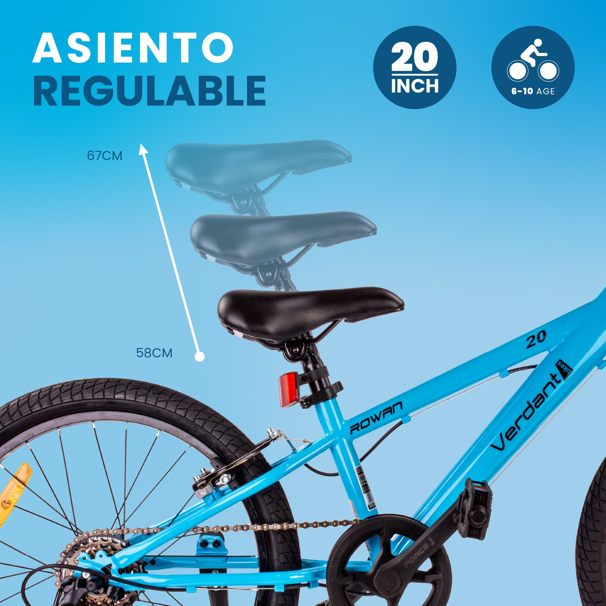Shimano Verdant Bike Bicicleta Infantil 20 24 Pulgadas Altura Ajustable