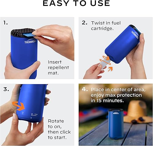 Miniatura 4 de Thermacell Repelente de mosquitos para patio incluye repuesto de 12 horas repelente de mosquitos altamente eficaz para patio alternativa de espray