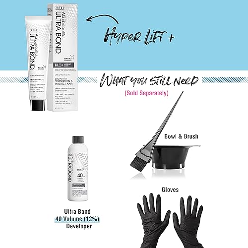 Miniatura 6 de ULTRA BOND Hyper Lift Creme - Tinte permanente para el cabello con construcción de unión para fortalecer y proteger el cabello (3 colores)