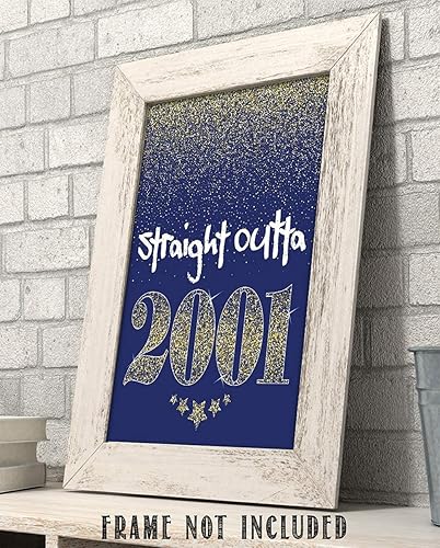 Miniatura 6 de Straight Outta 2001 Print - Great for Birthday Decoration Class High School Reunion Decor Party Banner Art Poster Birthday Party Cool Gifts 11x14