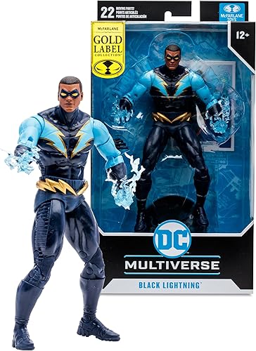 Miniatura 8 de DC Multiverse Final Crisis Figura de acción exclusiva de 7 pulgadas - Black Lightning Gold Label