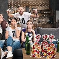 Vista 6 de Outus 100 bolsas de golosinas para fiesta de béisbol, bolsas de dulces de béisbol, bolsas de celofán de béisbol, bolsas de golosinas deportivas