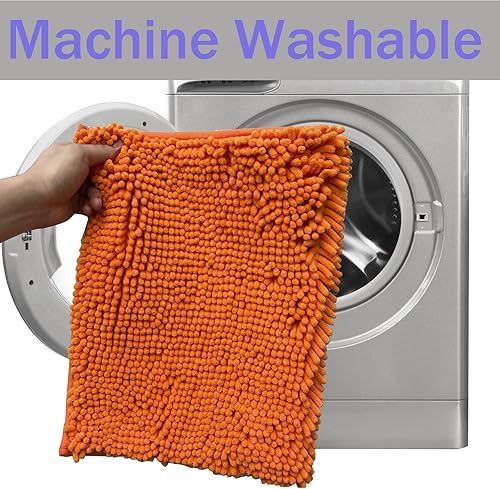 Miniatura 86 de Juego de 3 alfombras de baño extrasuaves y absorbentes, alfombras de baño de felpilla, alfombra de felpa antideslizante, juego de baño con alfombras