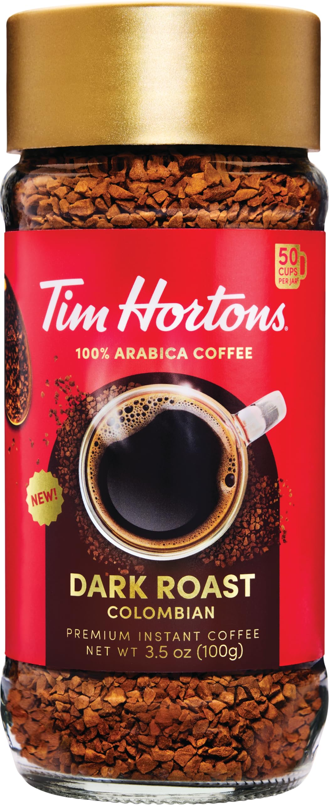 Tim Hortons Dark Roast Colombian Premium Instant Coffee, 100% Arabica, Rich & Smooth, 50+ Cups, 100g (imported) with FREE Flavourito Kunafa Pistachio Chocolate Bar, 20g By Decadent Foods-image-26