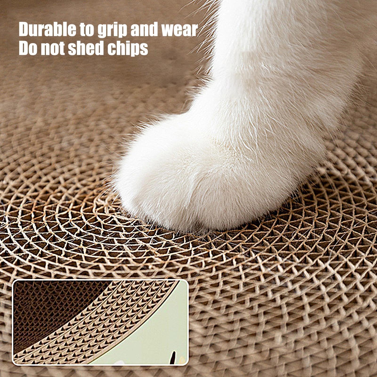 Arañador para gatos Cama Estilo Lounge De Tamaño Mediano | Base Juego Completo De Recambio De Almohadillas Rascadoras s De Cartón Para Gatos Y Otras