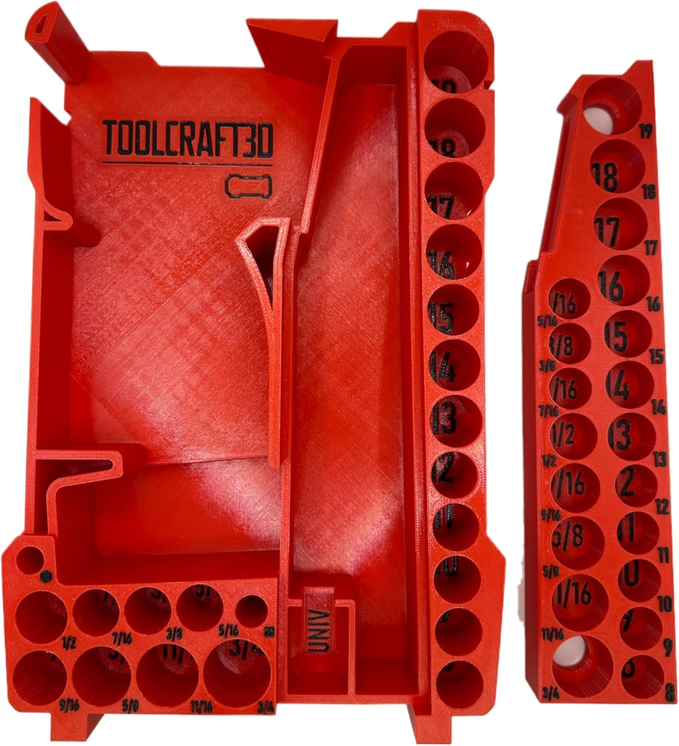 ToolCraft3d Design 3d Printed Insert Designed for Milwaukee Packout Organizer and GEN2 M12 Stubby 3/8" Impact (Fits Boot) Insert Only (Red)