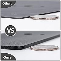 Vista 3 de 14" x 8.5" T Shape Steel Flat Bracket (1 pc) with Powder Coating as Mending Plate, Joining Brackets, Connecting Brackets, T Strap. Metal Plate with