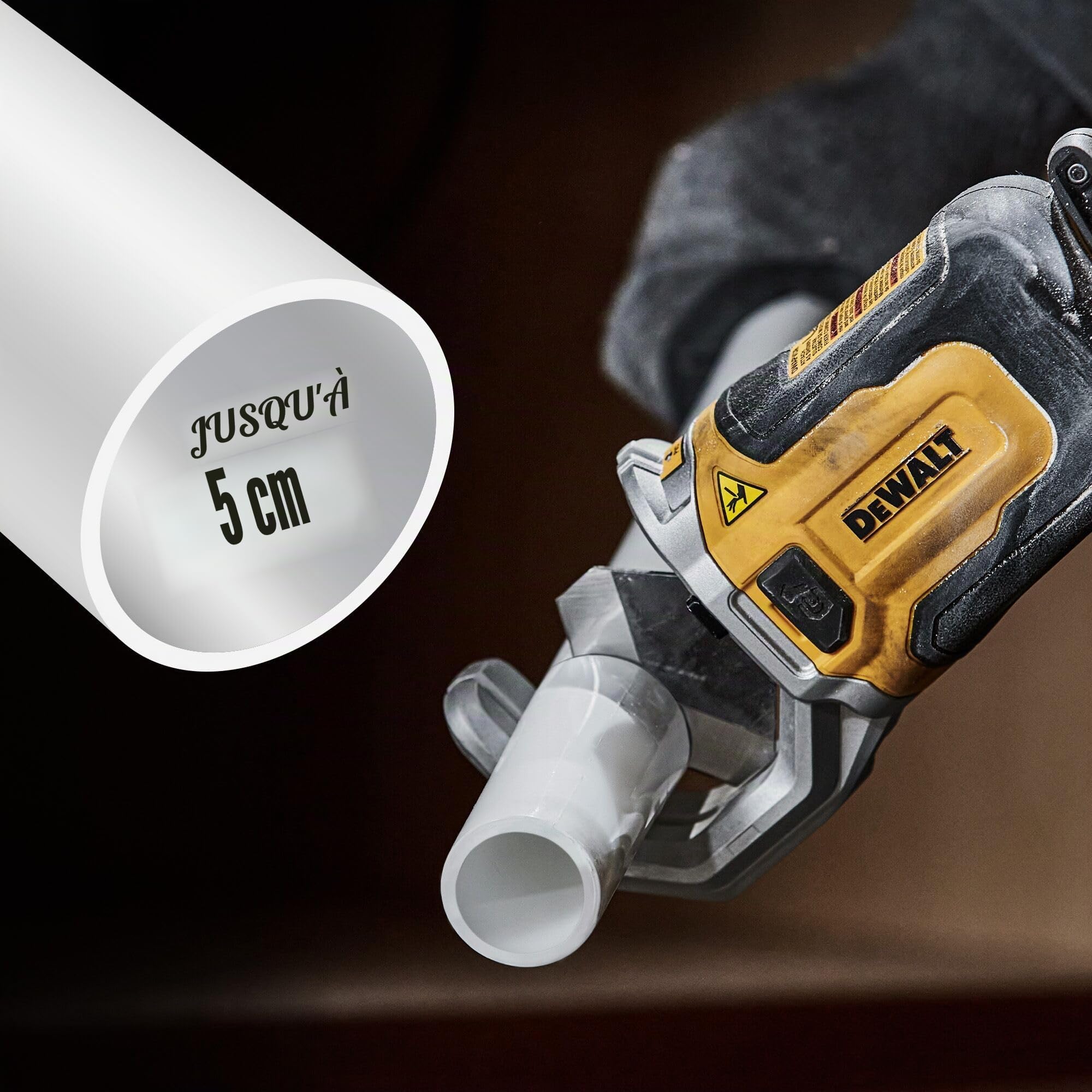 DEWALT Impact Connect Pince coupante PVC/PEX avec support de serrage (DWAPVCIR)