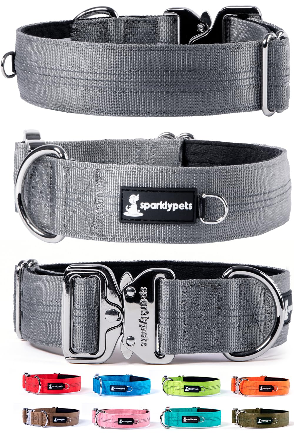 SparklyPets Heavy Duty Wide Dog Collar