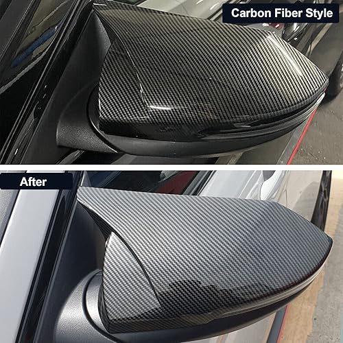 Miniatura 8 de Tapas para espejo retrovisor lateral de puerta para Hyundai Elantra 2021-2023, color negro brillante