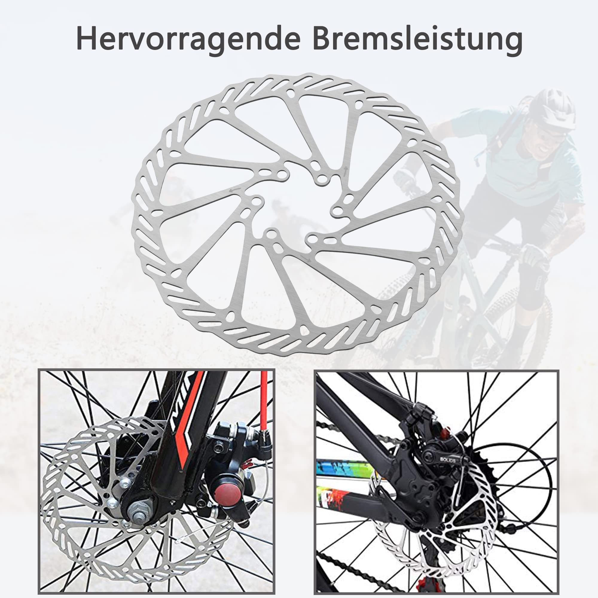 Jane Eyre 160 mm, 180 mm, 203 mm Bicycle Brake Disc, 2 Pack - Image 4