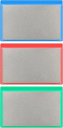 3 piezas de piedra de afilar tamaño de tarjeta de crédito 300 # 600 # 1000 # 1000 # Juego de archivos de diamante de tamaño de tarjeta - diamante