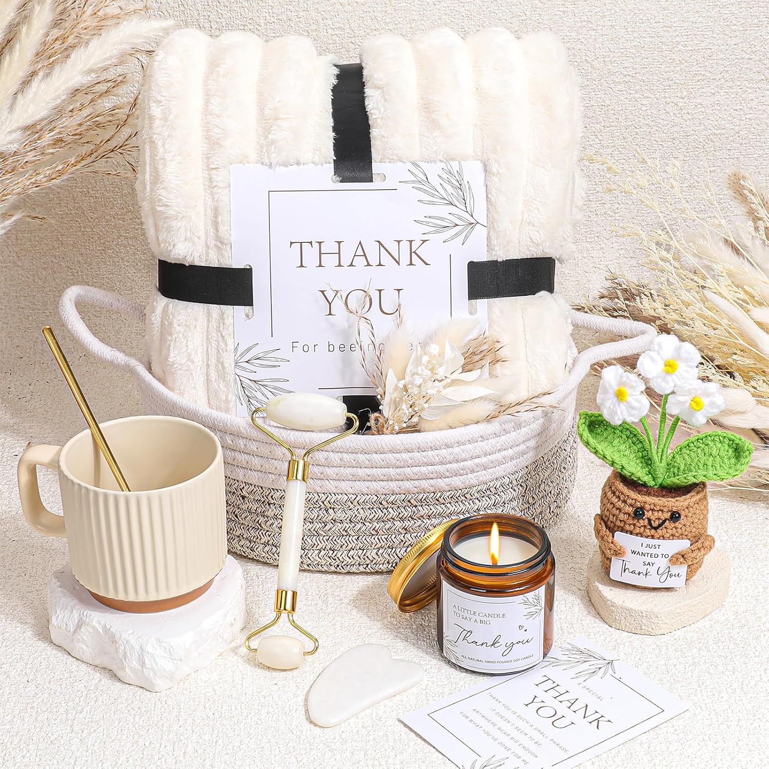 pengtai Thank You Gift for Women | 9 PCS Self Care Gifts | Appreciation Gift Basket for Teacher, Coworker, Friend, Nurse | Perfect for Christmas, Birthday, Retirement, Get Well Soon Gifts for Women