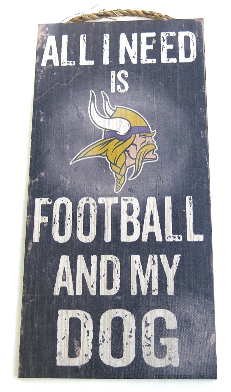 Minnesota Vikings, Wall Decor, Dog Sign, NFL , 