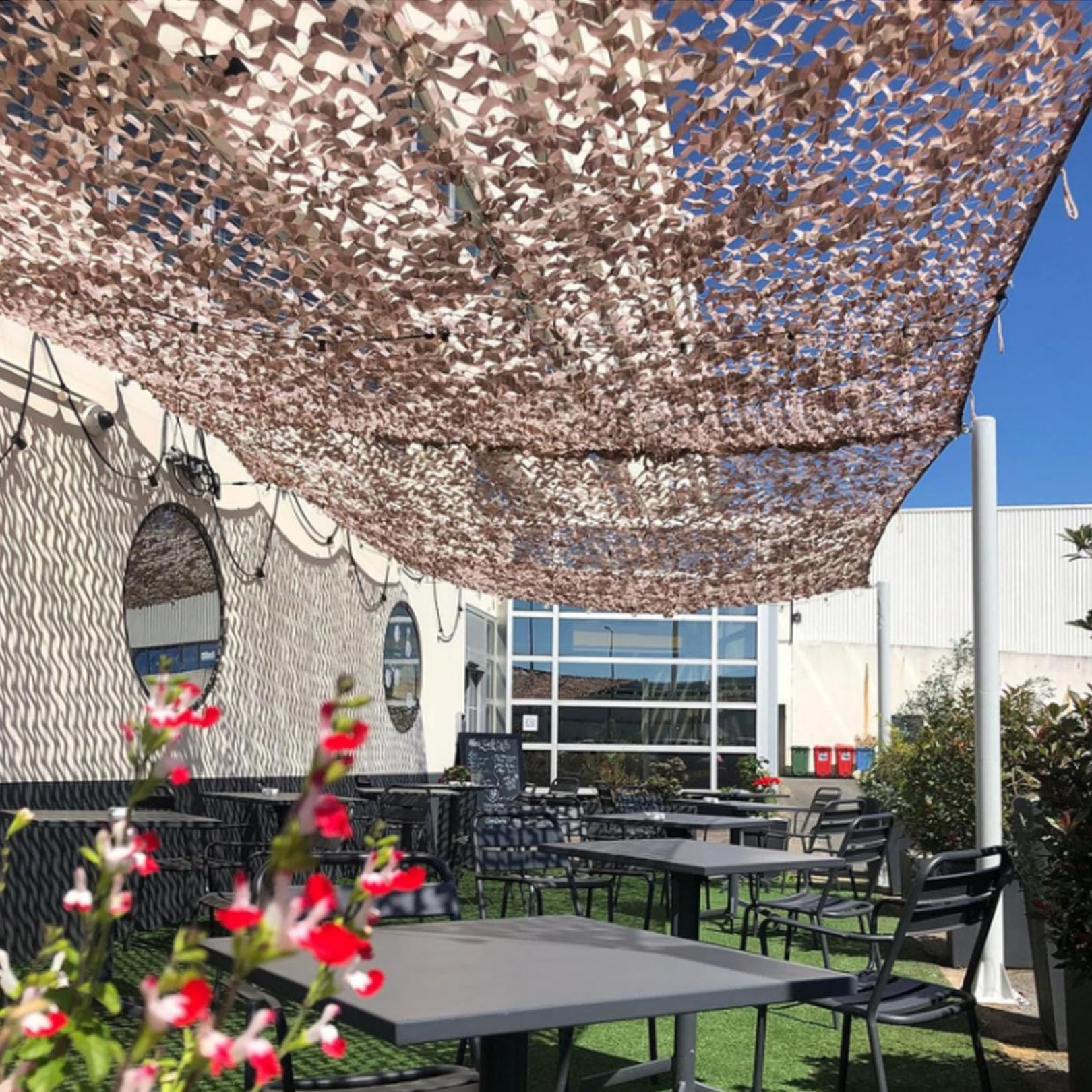 Red de Camuflaje 210D Oxford Tela Parasol Cubierta de toldo Protector Solar al Aire Libre Red de Camuflaje para Caza Tiro a ciegas Camping Decoraciones de Fiesta temática Militar, Desierto,