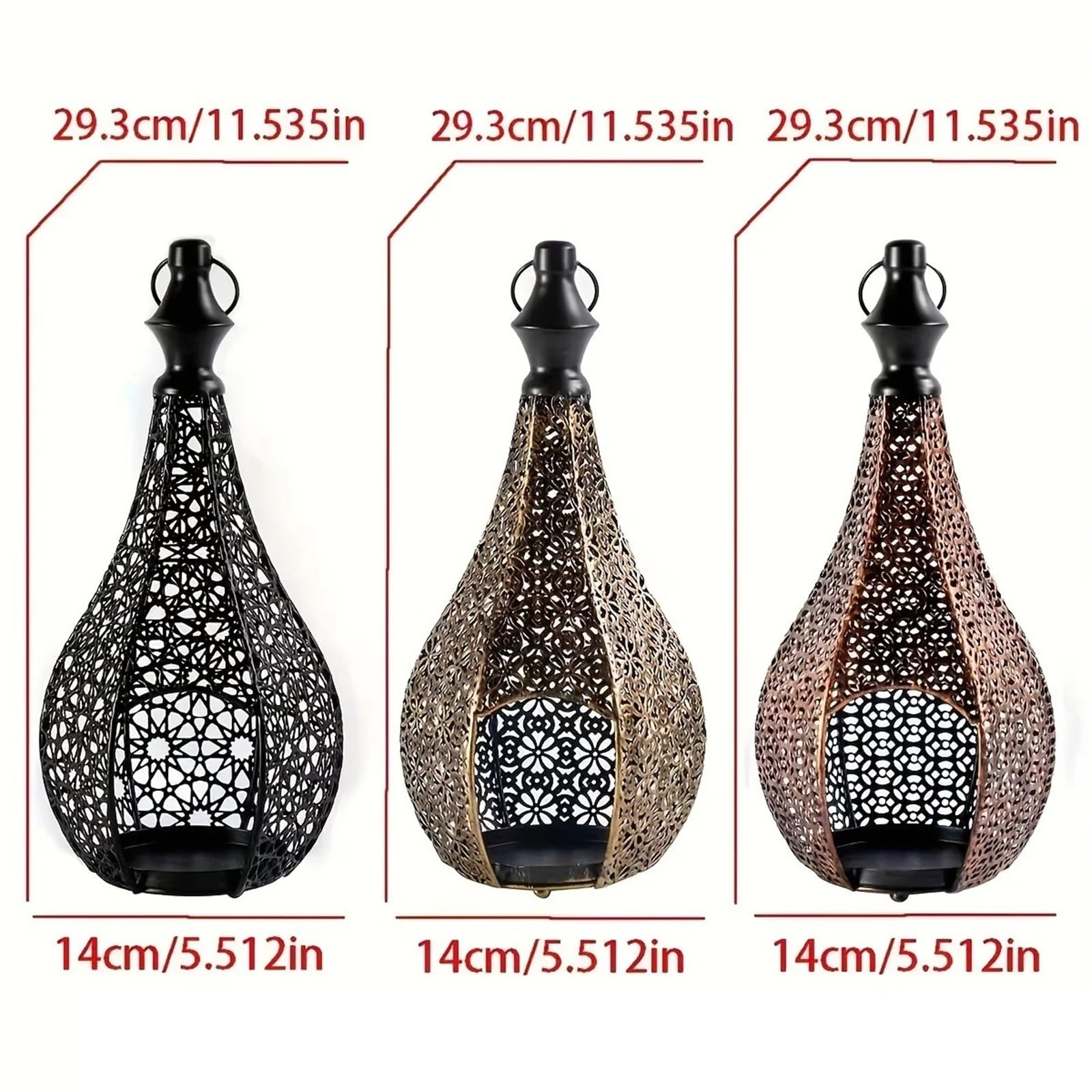 Wandkerzenständer 2 Stück Metall Laterne Kerzenhalter Kerzenhalter Ornament Home Kerzenhalter Dekoration Schmiedeeisen Für Wohnzimmer(Black A)