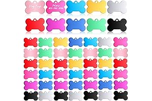 Supreme Dog Tags: 100 Pack Blank Pet ID Tags for Engraving