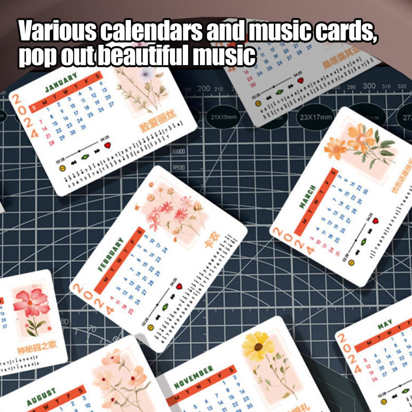 Monatskalender 2025 Batteriebetrieben Timer 32 Bekannte Lieder | Dekorativ 2025 Tischkalender Ästhetische Klavierdeko Für Musikliebhaber Geburtstag Weihnachten Männer Frauen Kinder
