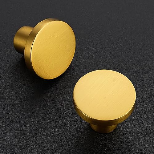 Miniatura 2 de Ravinte Paquete de 30 pomos dorados para gabinetes de cocina, pomos redondos para cajones y aparadores, tiradores dorados para cajones de 1-15