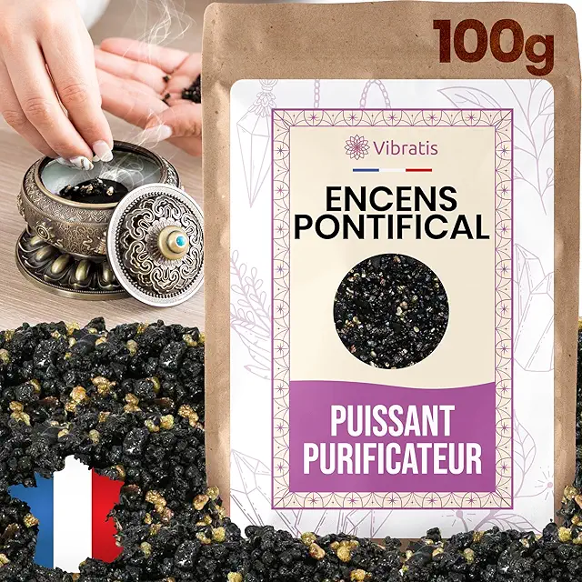 Encens Pontifical en Grains 100g - Purification, Protection et Élévation Vibratoire