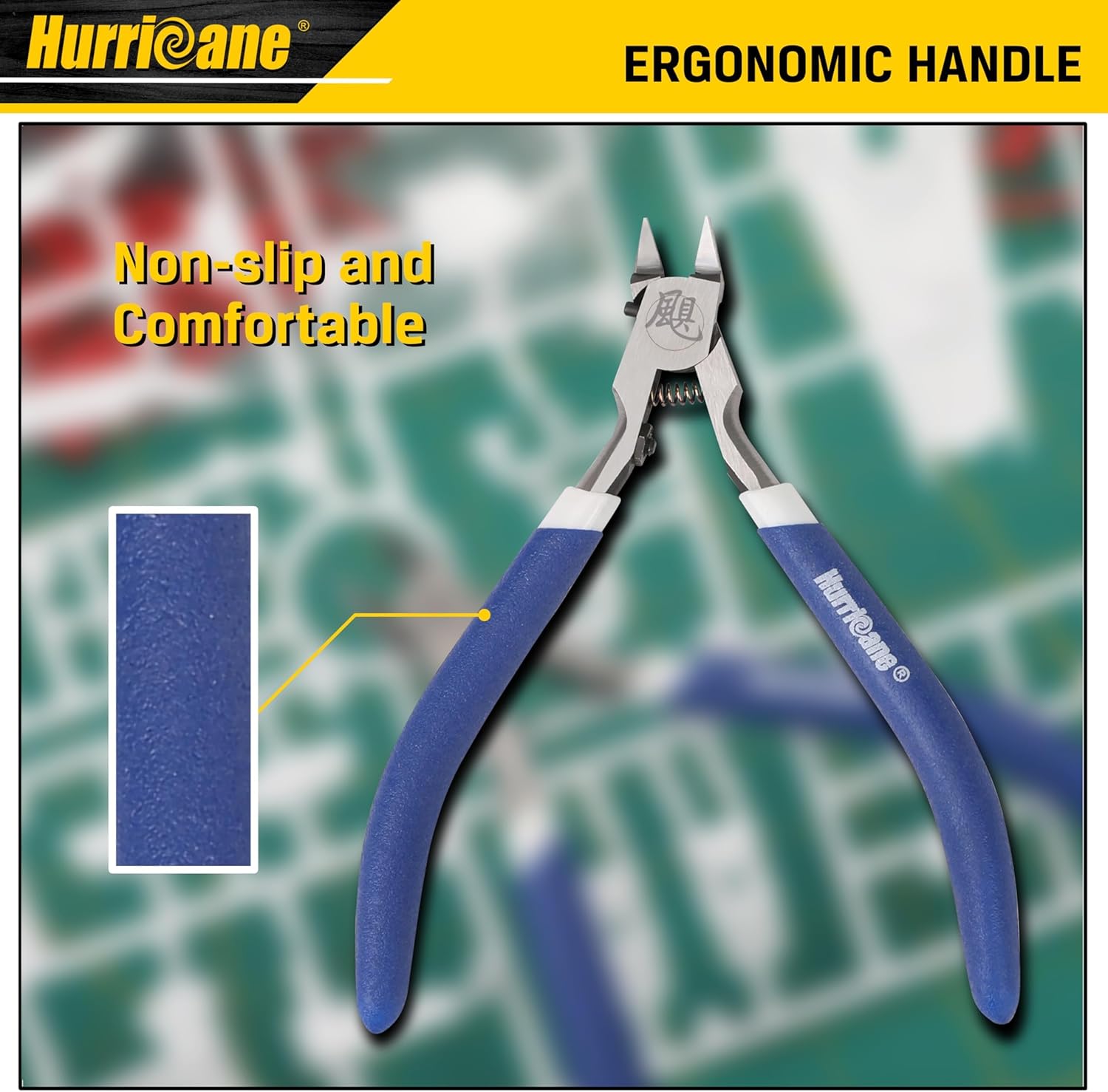 HURRICANE Professional Model Nippers for Gundam - 4.8" Single-Blade Precision and Auto-rebound Spring, Hobby Nippers for Gundam Repairs and Fixes, Includes Leather Sheath & Hex Wrench