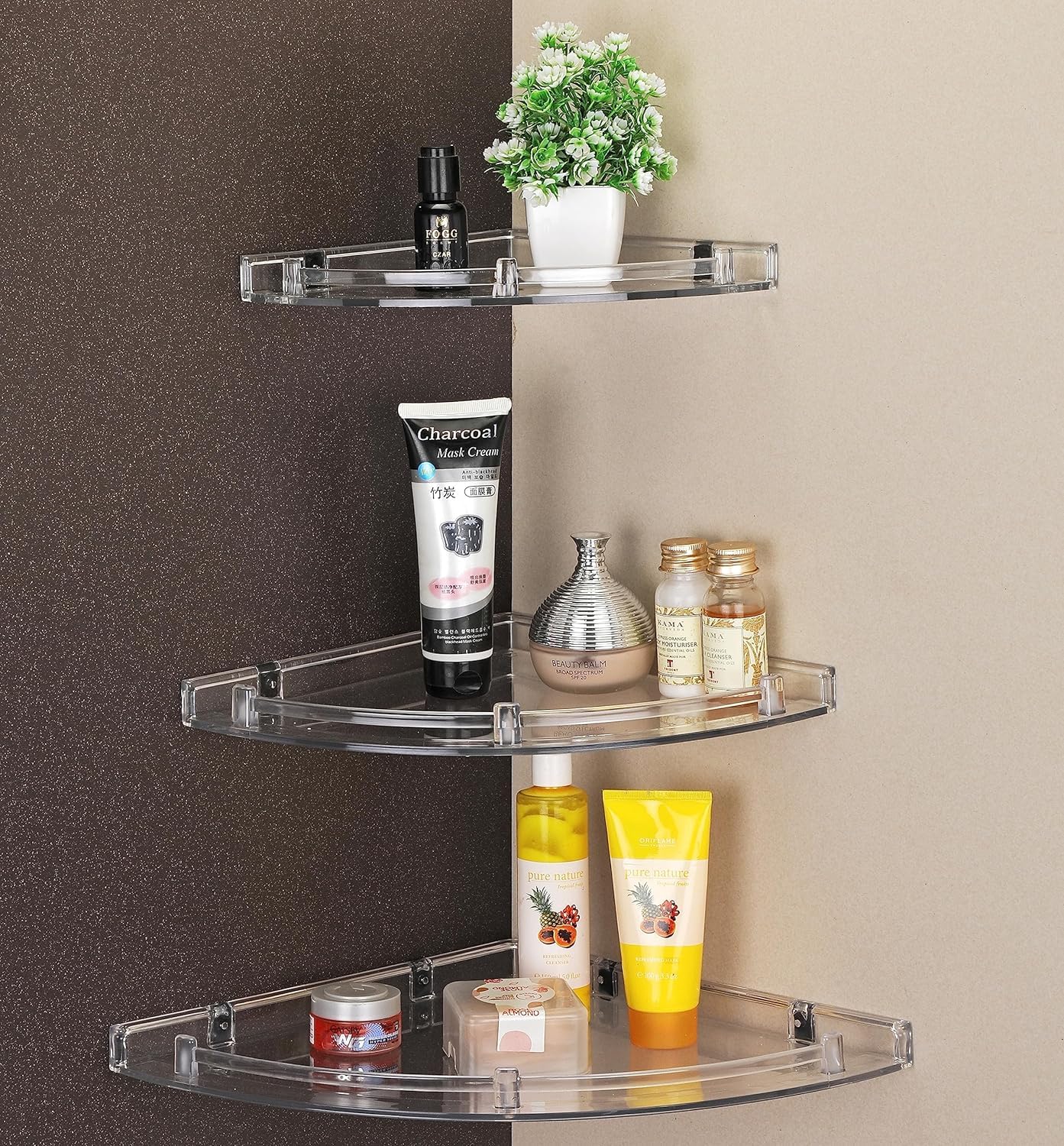 See full amazon price history chart for NIKZO Multipurpose Unbreakable Acrylic Bathroom Shelves | Transparent Corner Wall Shelf Set (8 Inch, 10 Inch, 12 Inch) | Stylish and Durable Bathroom Accessories (Transparent - Set of 3) NIKZO Multipurpose Unbreakable Acrylic Bathroom Shelves | Transparent Corner Wall Shelf Set (8 Inch, 10 Inch, 12 Inch) | Stylish and Durable Bathroom Accessories (Transparent - Set of 3) (B0DF5M9LF4) Amazon Price History, Amazon Price Tracker