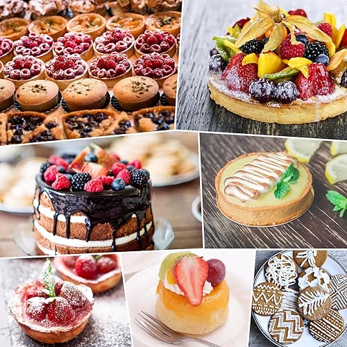 Miniatura 4 de Goensjt Paquete de 2 moldes de silicona grandes para hornearantiadherente, 4 pulgadas, 6 cavidades, molde redondo de silicona para hornear pasteles