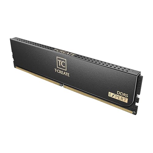 TEAMGROUP T-Create Expert Overclocking 10L CL42 DDR5 128GB Kit (2 x 64GB) 6400MHz (PC5-51200) Intel XMP 3.0 & AMD Expo Compatible Desktop Memory Module Ram Black - CTCED5128G6400HC42CDC01