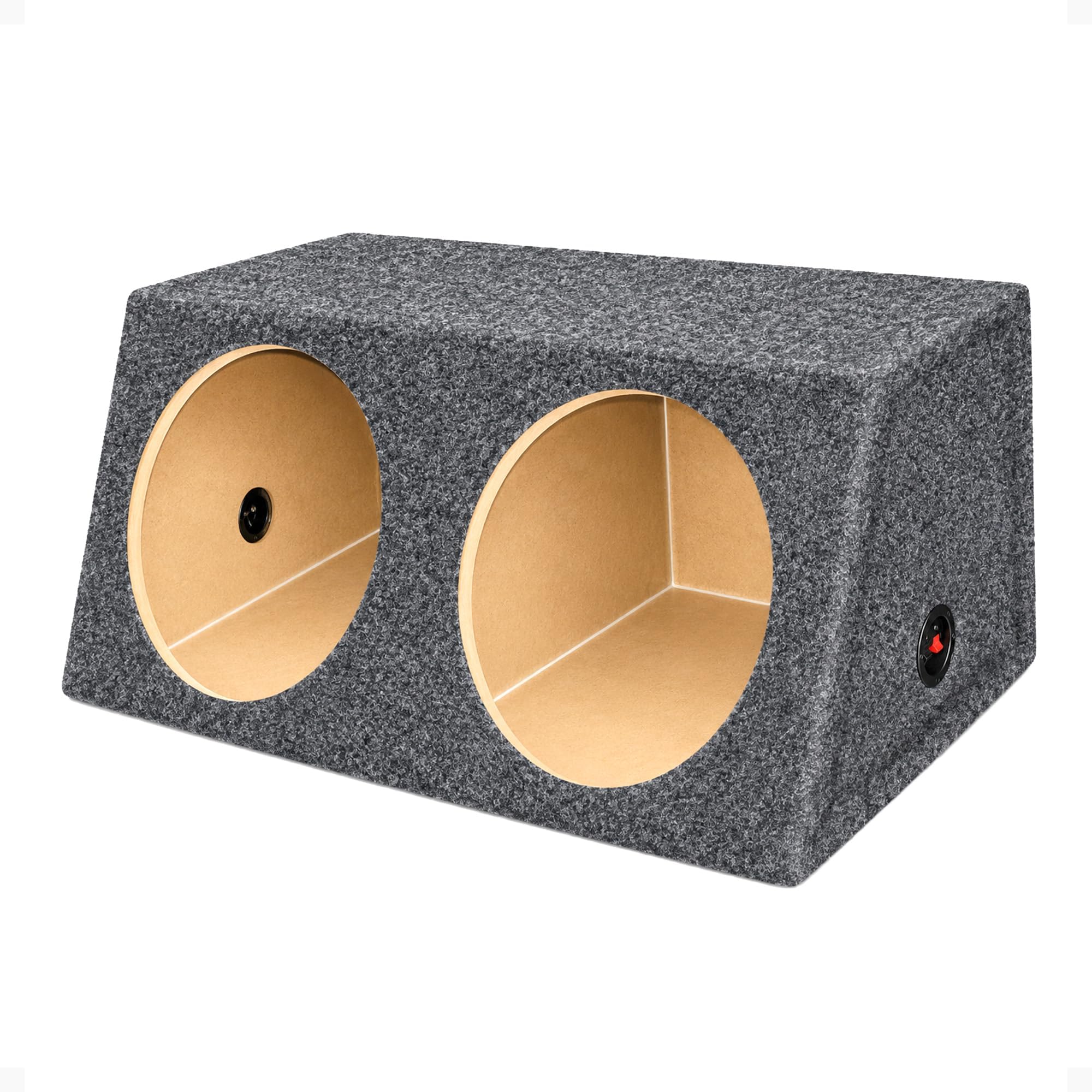 Q Power BASS12 Dual 12 in Sealed Angled Subwoofer Enclosure