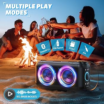 Amazon.com: W-KING 80W Portable Party Boom Box Outdoor
