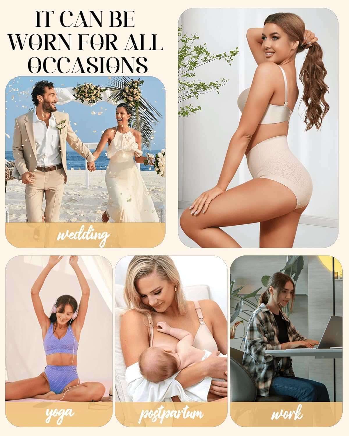 LEVAO Tummy Control High Waisted Underwear for Women Full Coverage No Show Stretch Briefs Seamless Ladies Lace Panties S-XXL - Image 6