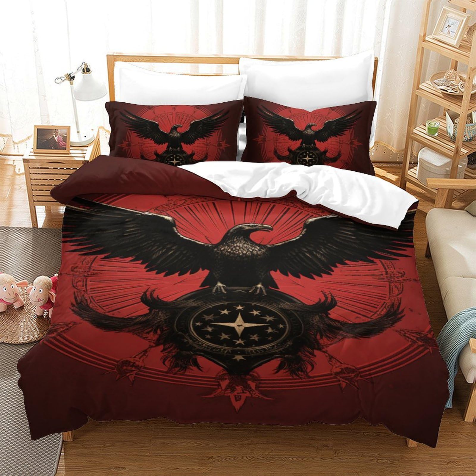 Housse de couette single microfibre douce pour literie ado sans repassage