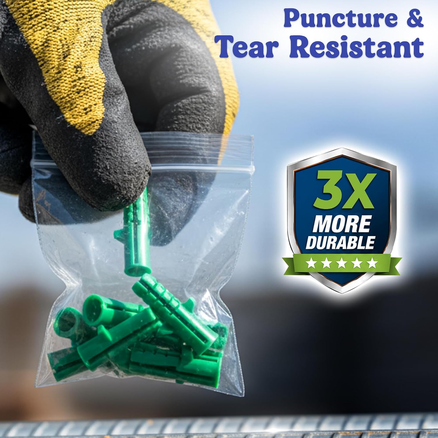 Heavy Duty Zip Seal Lock Storage Bags, Extra Thick Clear Plastic Zip Bags image 2